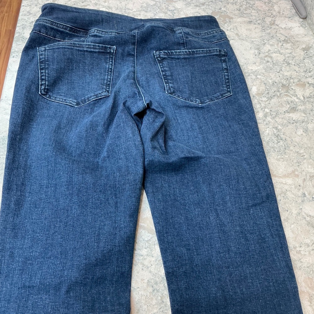 FREE PEOPLE Womens Pull On Denim Jeans Split Flare Leg High Rise XS Blue - Picture 5 of 8